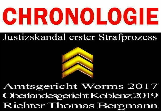 Chronologie erster Strafprozess 2017 Richter Bergmann AG Worms OLG Koblenz Alexandra Ernst Staatsanwaltschaft Mainz