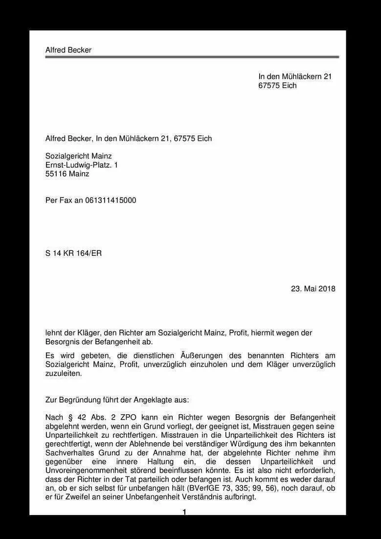 Staatssekretär David Profit und sein Befangenheitsantrag als Richter am Sozialgericht Mainz ist Korruption genauso wie Machtmissbrauch im Amt-Seite-1