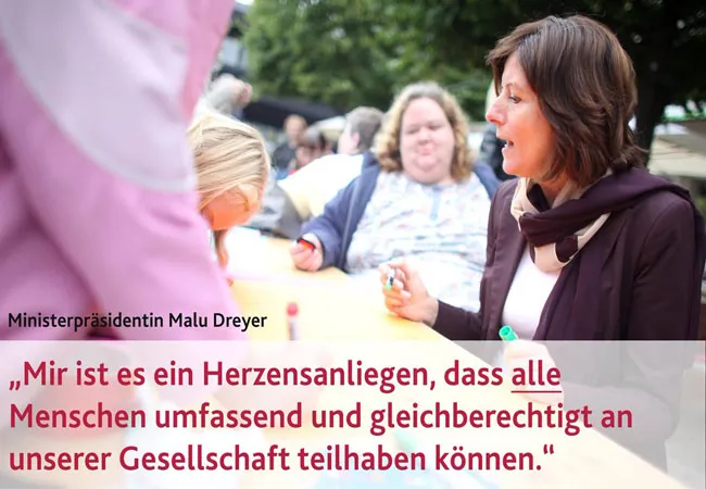 Behinderten Menschen droht durch Malu Dreyer und der SPD in Rheinland-Pfalz der Ausschluss vom Arbeitsleben.