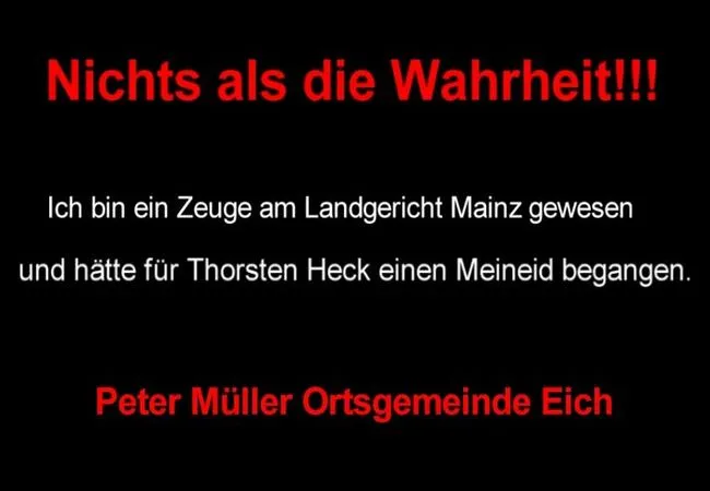 Peter Müller VG Eich denunziert für Thorsten Heck in Eich einen Nachbarn am LG Mainz
