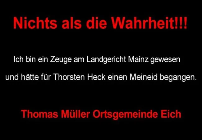 Thomas Müller VG Eich denunziert für Thorsten Heck in Eich einen Nachbarn am LG Mainz