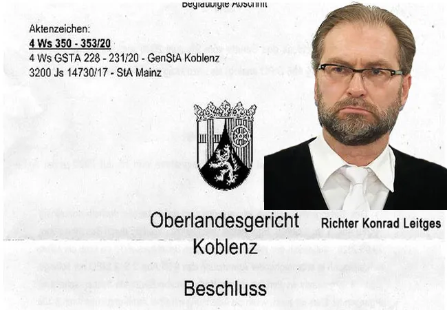 Beschluss Richter Konrad Leitges OLG Koblenz 20.07.2020