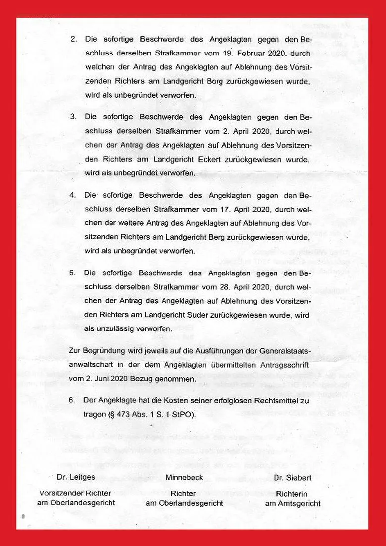 Beschluss Richter Konrad Leitges 4 Strafsenat Oberlandesgericht Koblenz Generalstaatsanwaltschaft Koblenz 29.06.2020-Seite-2