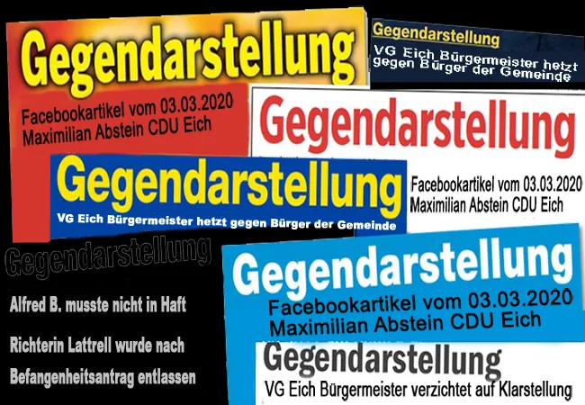 Gegendarstellung Maximilian Abstein Mettenheim CDU Altrhein Thorsten Heck Eich Richterin Frauke Lattrell Amtsgericht Worms