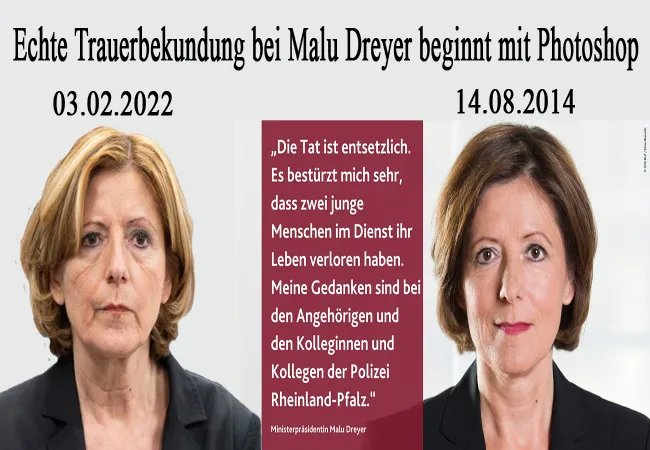 Polizistenmord von Kusel – Echte Trauerbekundung bei Malu Dreyer beginnt mit Photoshop