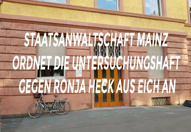 Staatsanwaltschaft Mainz ordnet die Untersuchungshaft gegen Ronja Heck aus Eich an, die in Worms ihren Ex-Freund mit Messer angegriffen hat.