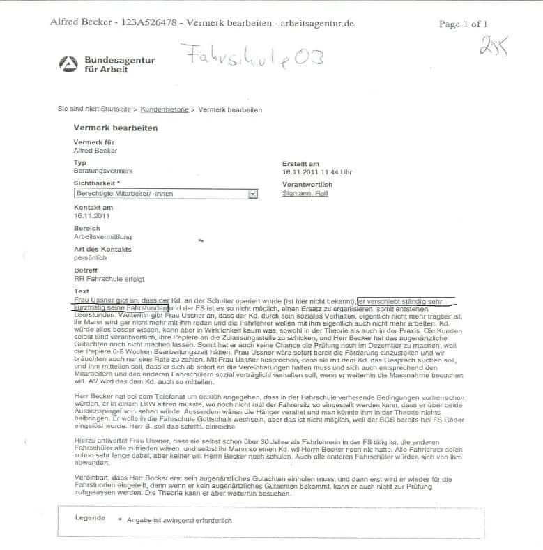 Protokoll 06 und die Aussagen von Petra Ussner Worms und Heinz Juergen Ussner Worms von der Fahrschule Röder Worms-16-11-2011