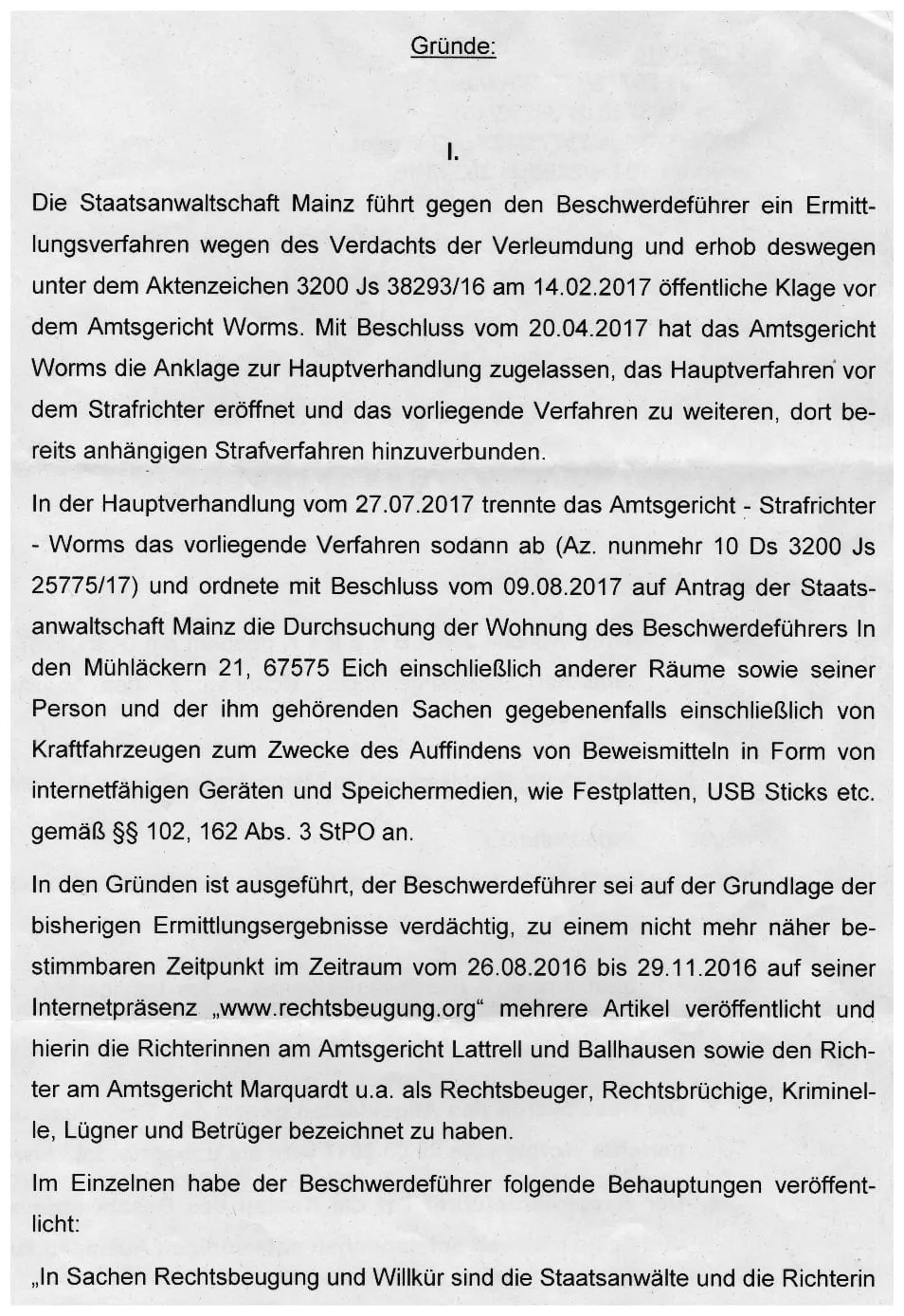 Beschluss Landgericht Mainz 03.04.2018 Beschwerde Wohnungsdurchsuchung Richter Koch Richter Poetsch Richter Althaus-02