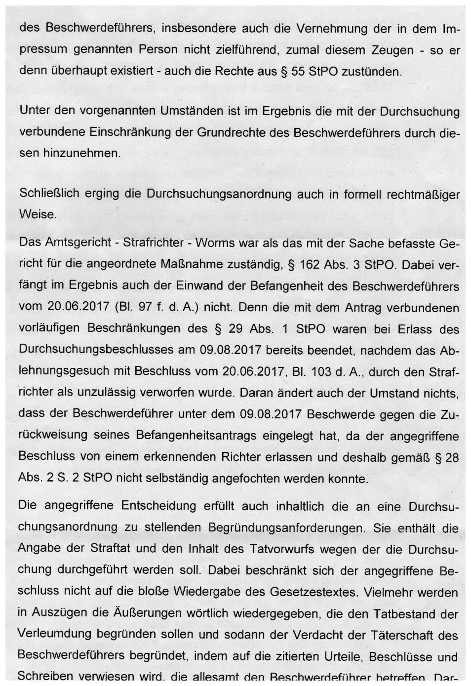 Beschluss Landgericht Mainz 03.04.2018 Beschwerde Wohnungsdurchsuchung Richter Koch Richter Poetsch Richter Althaus-09