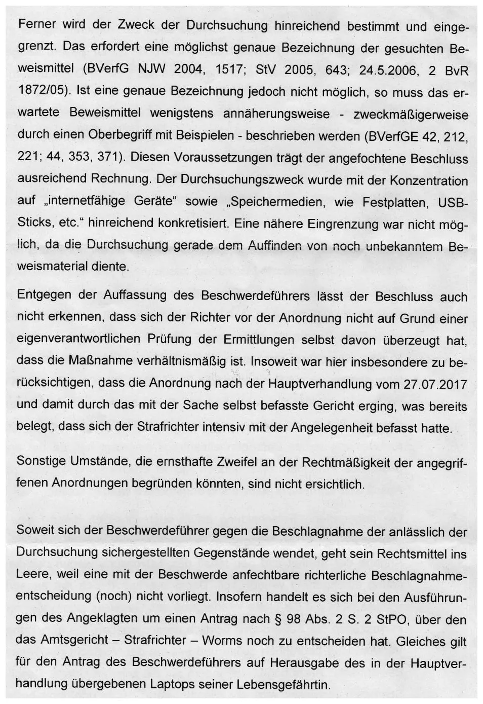 Beschluss Landgericht Mainz 03.04.2018 Beschwerde Wohnungsdurchsuchung Richter Koch Richter Poetsch Richter Althaus-10