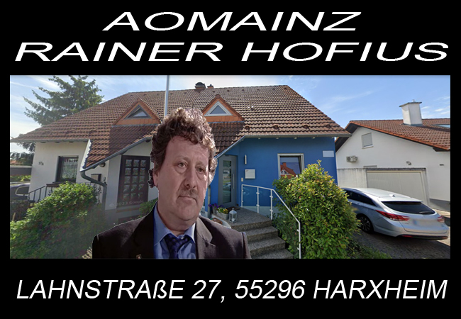 AOMainz Lahnstraße 27 55296 Harxheim Rainer Hofius