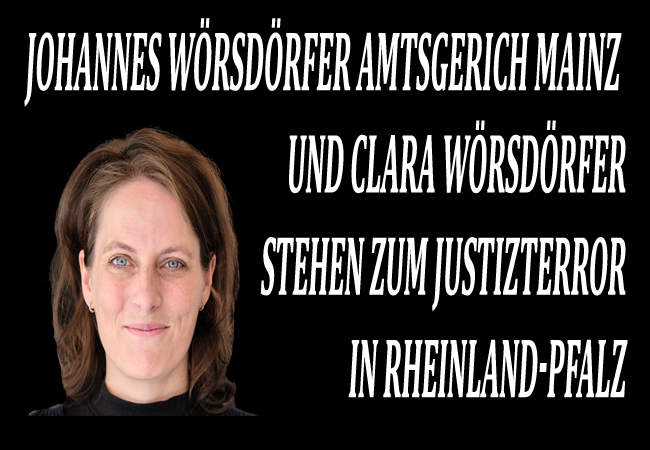 Clara Wörsdörfer und Johannes Wörsdörfer Amtsgericht Mainz stehen zum Justizterror in Rheinland-Pfalz