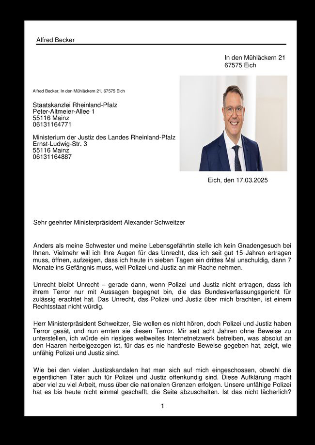 Ministerpräsident von RLP Alexander Schweitzer - Der Gnadengesuch-0